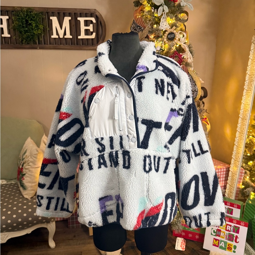 Free People • Hit The Slopes Printed Sherpa Pullover